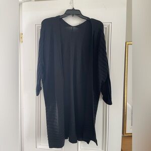 Black Open Front Cardigan